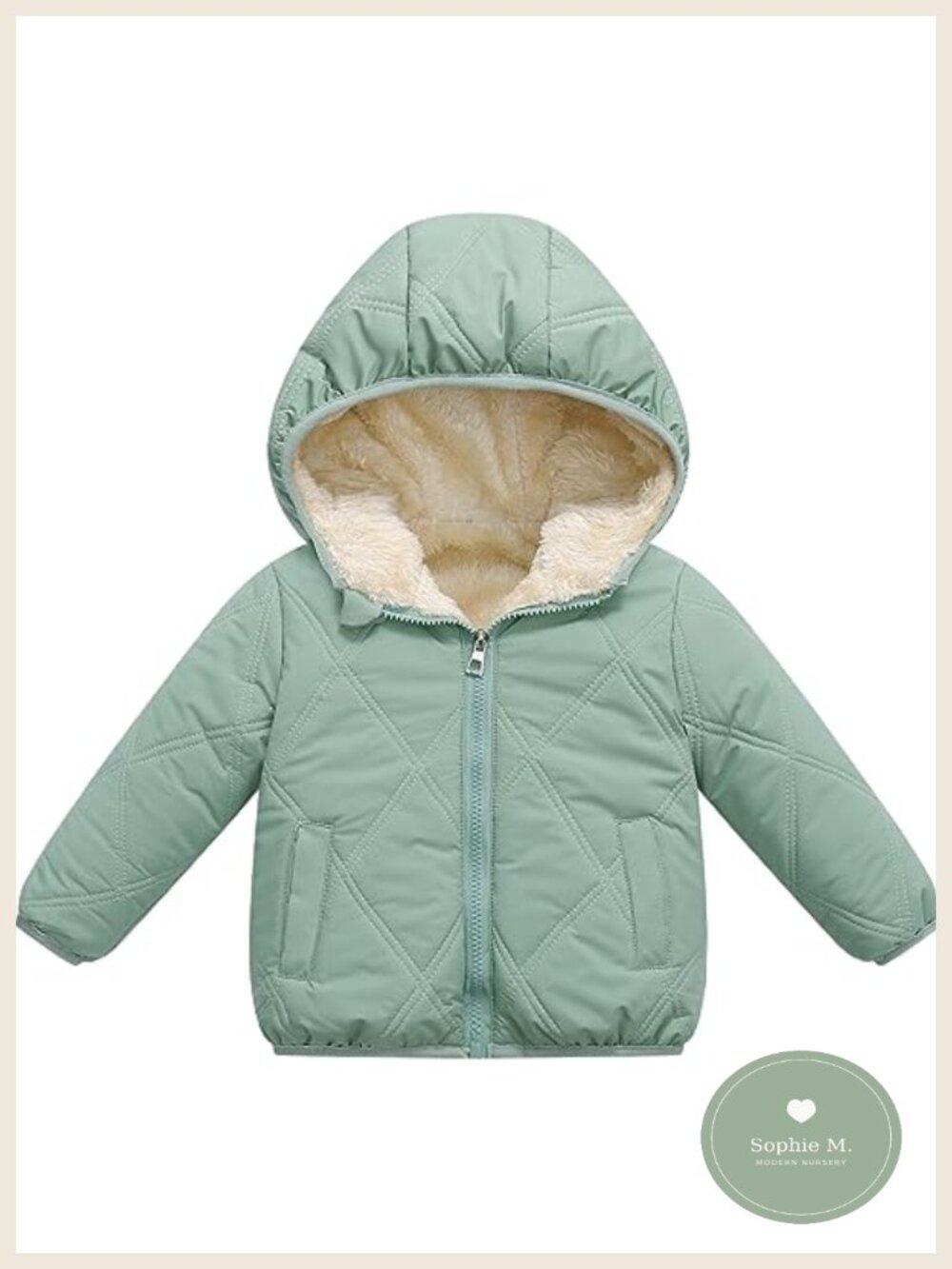 Unisex Baby Puffer Jacket Toddler Winter Coat Hooded Outerwear
